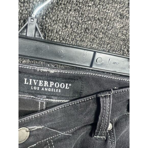 Liverpool Petite The Skinny Black Faded Mid Rise Stretch Denim Jeans Womens 12P - Picture 3 of 14
